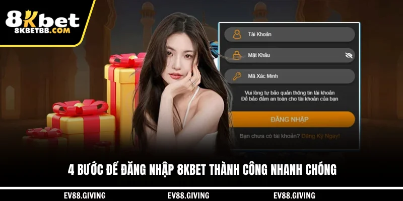 4 bước để đăng nhập 8KBET thành công nhanh chóng
